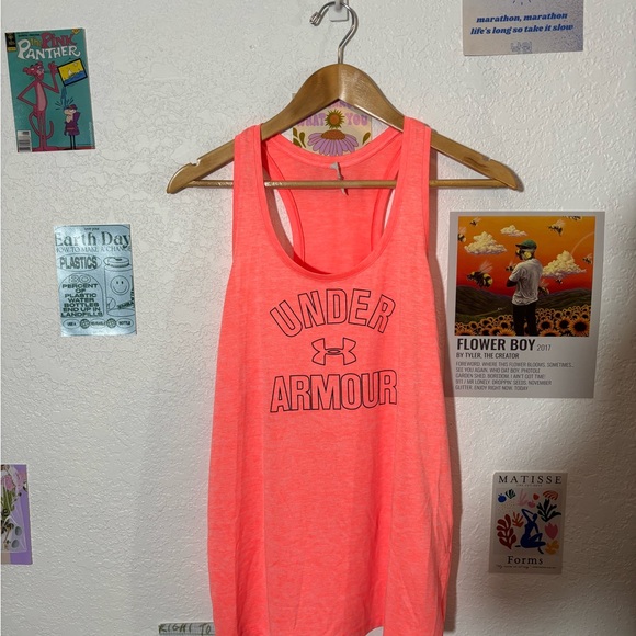 Under Armour Kids Neon Pink Tank Top - Picture 1 of 1